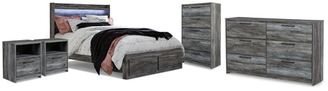 Furniture City Houma - Ashley Furniture - Baystorm King Panel Storage Bed, Dresser, Chest and 2 Nightstands - King Panel Storage Bed, Dresser, Chest and 2 Nightstands - B221B92