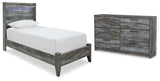 Furniture City Houma - Ashley Furniture - Baystorm Twin Panel Bed and Dresser - Twin Panel Bed and Dresser - B221B63