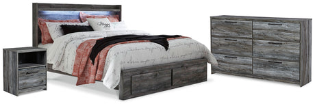 Furniture City Houma - Ashley Furniture - Baystorm King Panel Storage Bed, Dresser and Nightstand - King Panel Storage Bed, Dresser and Nightstand - B221B49