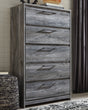 Furniture City Houma - Ashley Furniture - Baystorm Chest of Drawers - Five Drawer Chest / Gray - B221-46