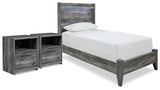 Furniture City Houma - Ashley Furniture - Baystorm Twin Panel Bed and 2 Nightstands - Twin Panel Bed and 2 Nightstands - B221B94