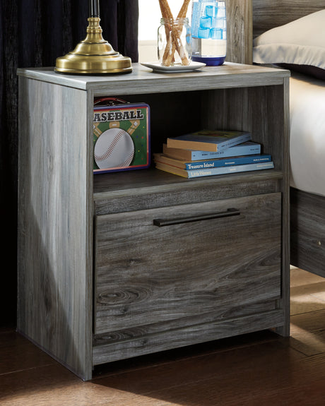 Furniture City Houma - Ashley Furniture - Baystorm Nightstand - One Drawer Night Stand / Gray - B221-91