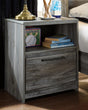 Furniture City Houma - Ashley Furniture - Baystorm Nightstand - One Drawer Night Stand / Gray - B221-91