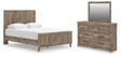Furniture City Houma - Ashley Furniture - Rusticott Queen Panel Bed, Dresser and Mirror - Queen Panel Bed, Dresser and Mirror - PCB2260B3