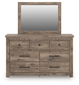 Rusticott Queen Panel Bed, Dresser and Mirror