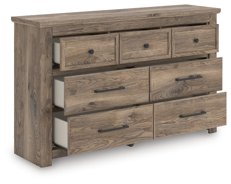 Furniture City Houma - Ashley Furniture - Rusticott Bedroom - Seven Drawer Dresser / Brown - PCB2260-31