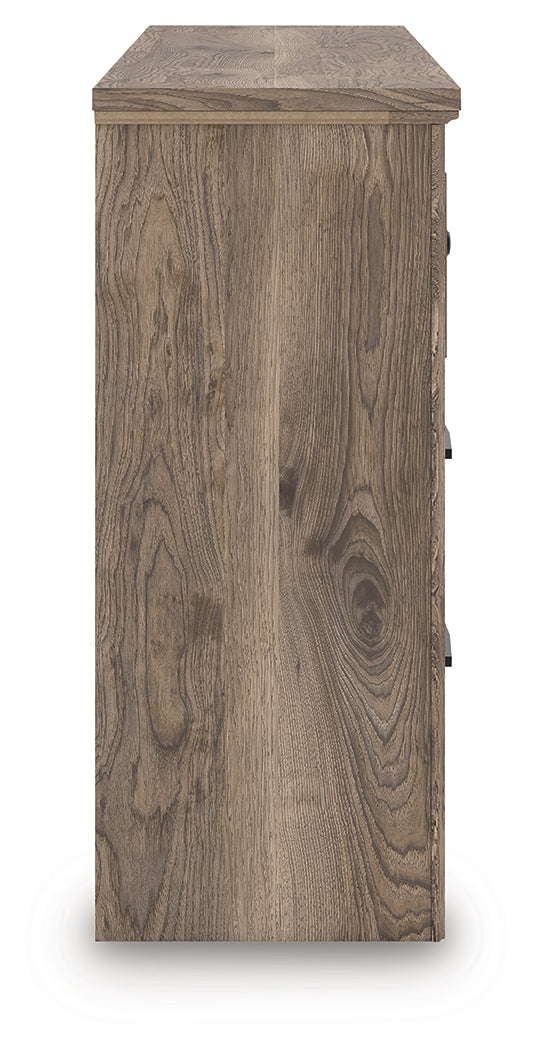 Rusticott King Poster Bed, Dresser and Nightstand