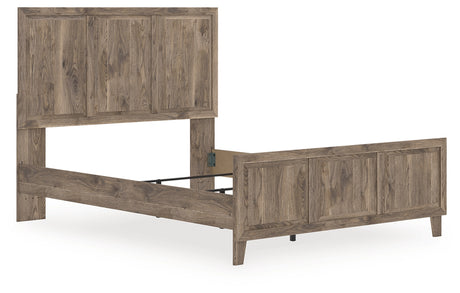 Furniture City Houma - Ashley Furniture - Rusticott Queen Panel Bed - Queen Panel Bed / Brown - PCB2260B2