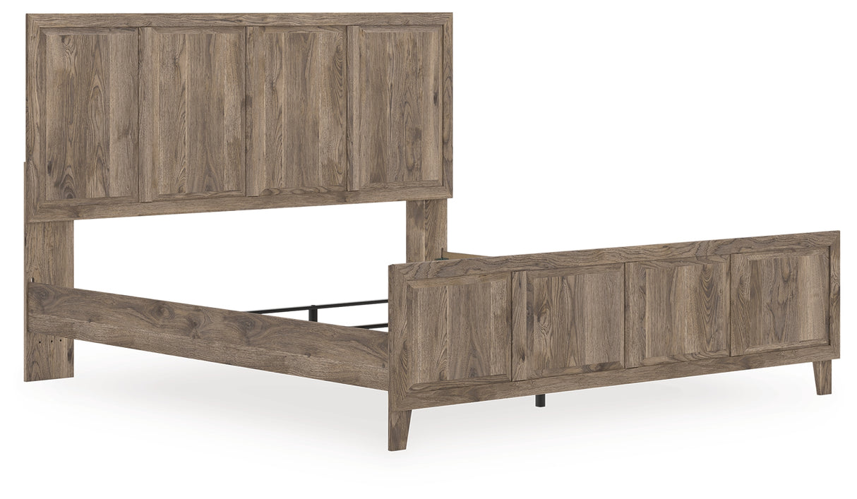Furniture City Houma - Ashley Furniture - Rusticott Bedroom - King Panel Bed / Brown - PCB2260B6
