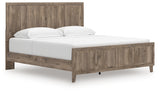 Rusticott King Panel Bed, Dresser, Mirror and Nightstand