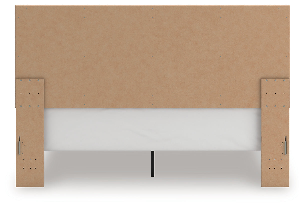 Rusticott King Panel Bed, Dresser, Mirror and Nightstand