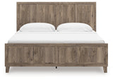 Rusticott King Panel Bed, Dresser, Mirror and Nightstand