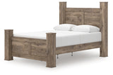 Rusticott Queen Poster Bed, Dresser and Nightstand
