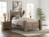 Rusticott Queen Poster Bed, Dresser and Mirror