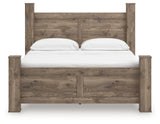 Rusticott King Poster Bed, Dresser and Nightstand