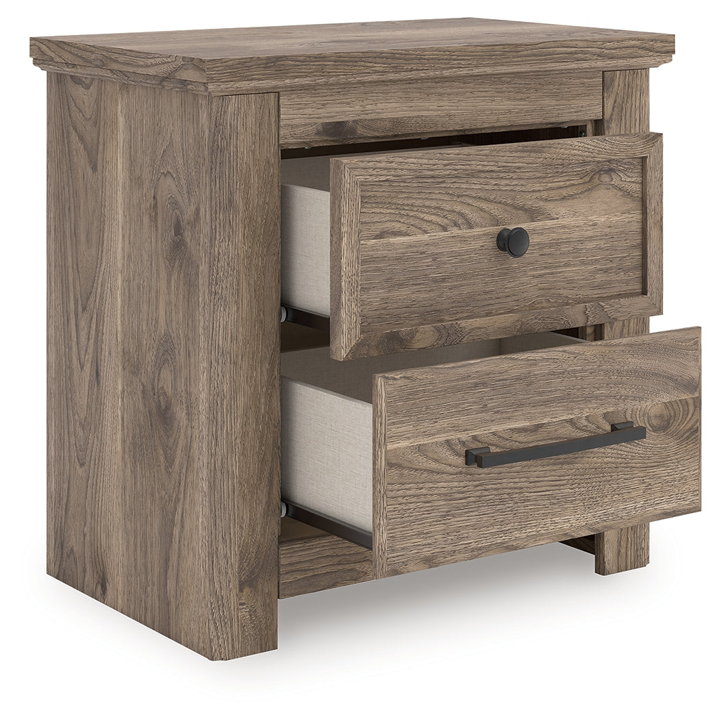 Furniture City Houma - Ashley Furniture - Rusticott Bedroom - Two Drawer Night Stand / Brown - PCB2260-92