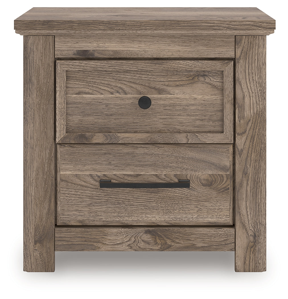 Rusticott Queen Poster Bed, Dresser and Nightstand