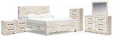 Furniture City Houma - Ashley Furniture - Lawroy King Panel Bed, Dresser, Mirror, Chest and Nightstand - King Panel Bed, Dresser, Mirror, Chest and Nightstand - B2310B48
