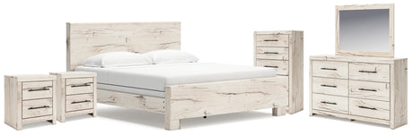 Furniture City Houma - Ashley Furniture - Lawroy King Panel Bed, Dresser, Mirror, Chest and Nightstand - King Panel Bed, Dresser, Mirror, Chest and Nightstand - B2310B48