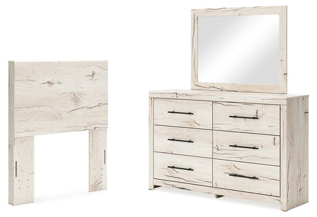 Furniture City Houma - Ashley Furniture - Lawroy Twin Panel Headboard, Dresser and Mirror - Twin Panel Headboard, Dresser and Mirror - B2310B27