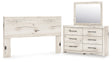 Furniture City Houma - Ashley Furniture - Lawroy King Panel Headboard, Dresser and Mirror - King Panel Headboard, Dresser and Mirror - B2310B26