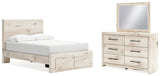 Lawroy Full Panel Storage Bed, Dresser and Mirror