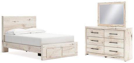 Lawroy Full Panel Storage Bed, Dresser and Mirror