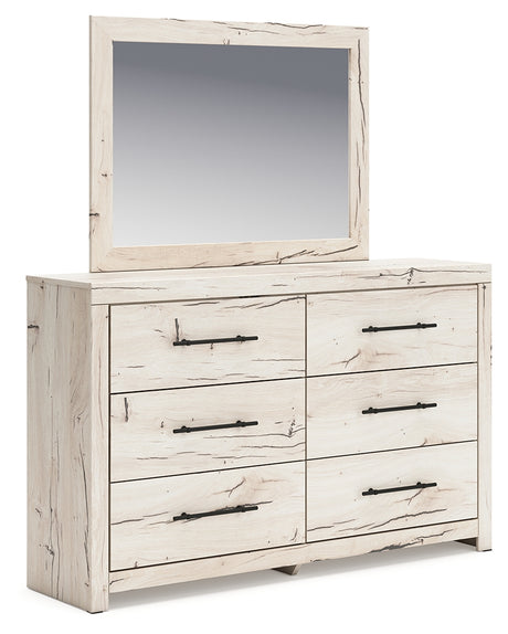 Furniture City Houma - Ashley Furniture - Lawroy Dresser and Mirror - Dresser and Mirror / Light Natural - B2310B1