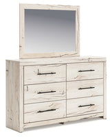 Lawroy Queen Panel Bed with Storage, Dresser and Mirror