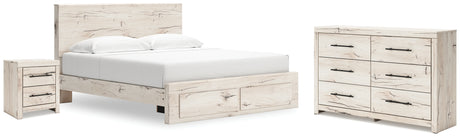 Furniture City Houma - Ashley Furniture - Lawroy King Storage Bed, Dresser and Nightstand - King Storage Bed, Dresser and Nightstand - B2310B39
