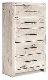 Lawroy King Panel Bed, Dresser, Mirror, Chest and Nightstand