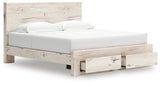 Lawroy King Panel Storage Bed, Dresser, Mirror, Chest and 2 Nightstands