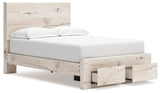 Lawroy Full Panel Storage Bed, Dresser, Mirror and Nightstand