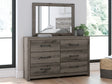 Furniture City Houma - Ashley Furniture - Graystorm Dresser and Mirror - Dresser and Mirror / Brown Gray - PCB2405B1