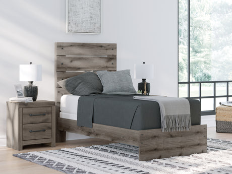 Furniture City Houma - Ashley Furniture - Graystorm Bedroom - Twin Panel Bed / Brown Gray - PCB2405B12