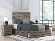 Furniture City Houma - Ashley Furniture - Graystorm Full Panel Bed with Storage - Full Panel Bed with Storage / Brown Gray - PCB2405B17