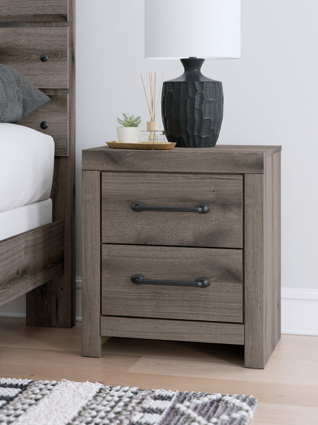Furniture City Houma - Ashley Furniture - Graystorm Nightstand - Two Drawer Night Stand / Brown Gray - PCB2405-92