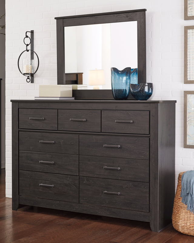 Furniture City Houma - Ashley Furniture - Brinxton Dresser and Mirror - Dresser and Mirror / Charcoal - B249B1