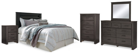 Furniture City Houma - Ashley Furniture - Brinxton King Panel Headboard, Dresser, Mirror, Chest and 2 Nightstands - King Panel Headboard, Dresser, Mirror, Chest and 2 Nightstands - B249B15