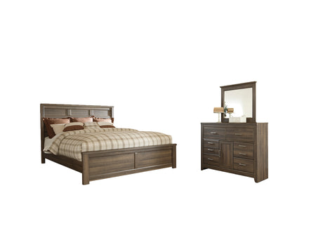 Furniture City Houma - Ashley Furniture - Juararo Queen Panel Bed, Dresser and Mirror - Queen Panel Bed, Dresser and Mirror - B251B7