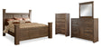 Furniture City Houma - Ashley Furniture - Juararo King Poster Bed, Dresser, Mirror and Chest - King Poster Bed, Dresser, Mirror and Chest - B251B37