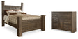 Furniture City Houma - Ashley Furniture - Juararo Queen Poster Bed and Dresser - Queen Poster Bed and Dresser - B251B36