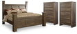 Furniture City Houma - Ashley Furniture - Juararo King Poster Bed and 2 Chests - King Poster Bed and 2 Chests - B251B49