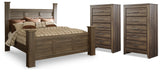 Furniture City Houma - Ashley Furniture - Juararo King Poster Bed and 2 Chests - King Poster Bed and 2 Chests - B251B49