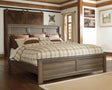 Furniture City Houma - Ashley Furniture - Juararo King Panel Bed - King Panel Bed / Dark Brown - B251B9