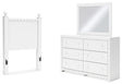 Furniture City Houma - Ashley Furniture - Mollviney Twin Panel Headboard, Dresser and Mirror - Twin Panel Headboard, Dresser and Mirror - B2540B10