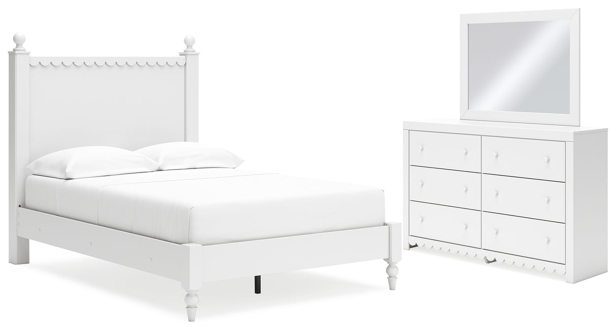Furniture City Houma - Ashley Furniture - Mollviney Full Panel Bed, Dresser and Mirror - Full Panel Bed, Dresser and Mirror - B2540B5