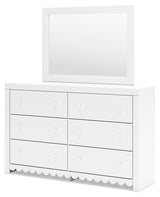 Mollviney Twin Panel Storage Bed, Dresser and Mirror