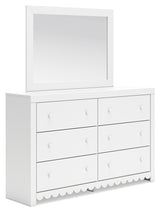 Mollviney Twin Panel Bed, Dresser and Mirror