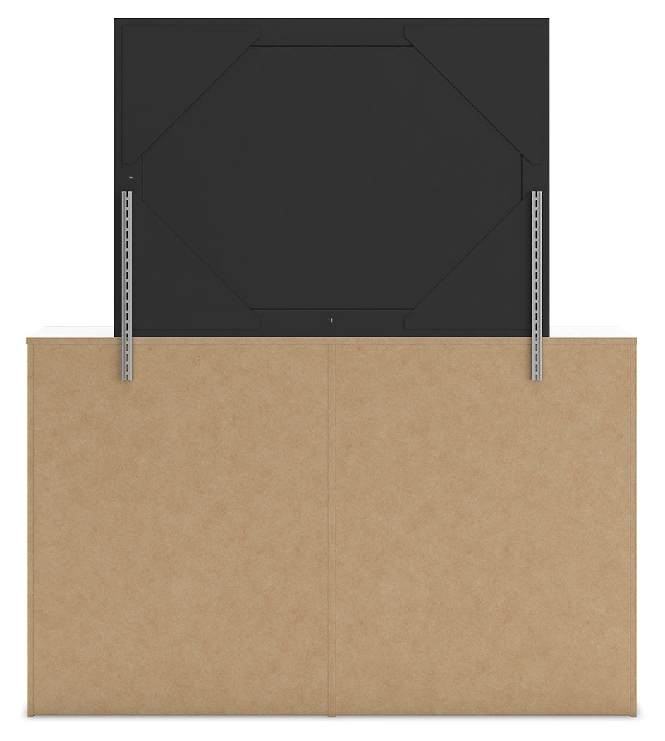 Mollviney Twin Panel Headboard, Dresser and Mirror